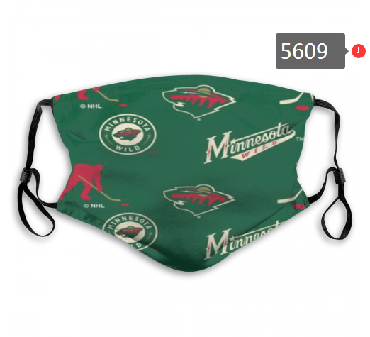 2020 NHL Minnesota Wild #2 Dust mask with filter->nhl dust mask->Sports Accessory